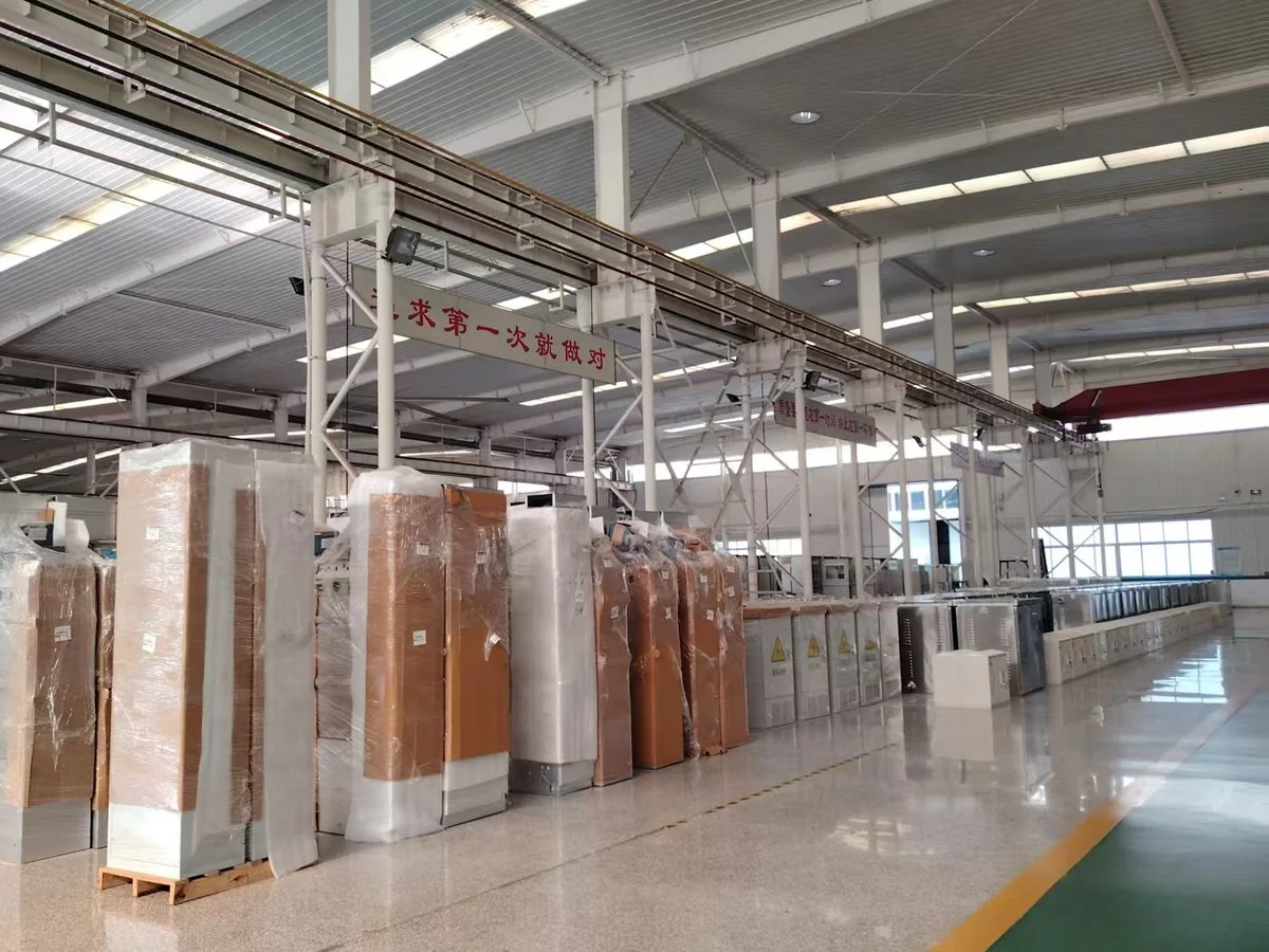 Metal enclosures and cabinet components prepared on the factory floor